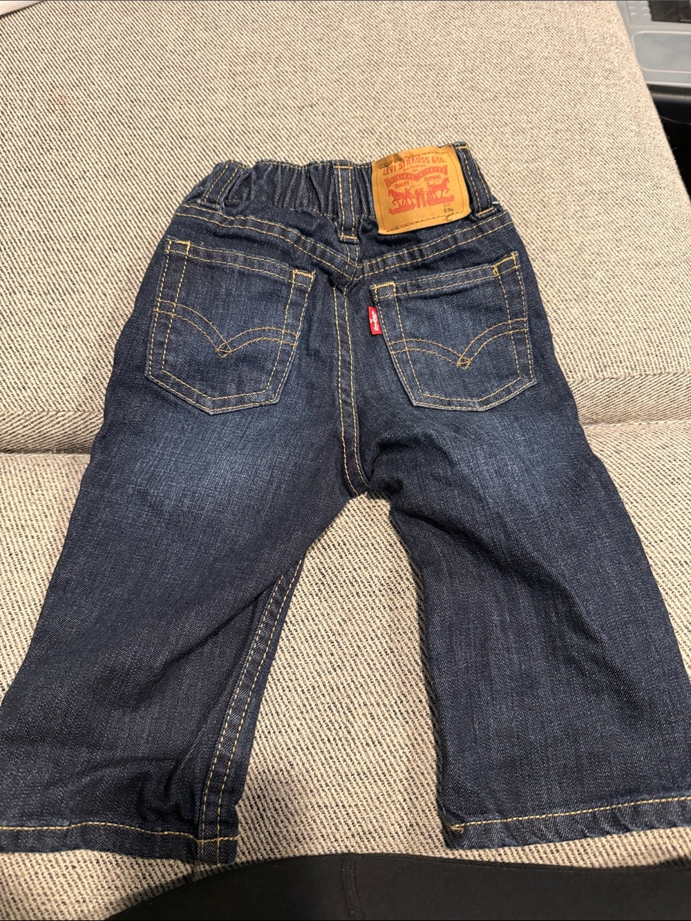 Levi's Kids Navy Blue Denim Jeans with Contrast Stitching